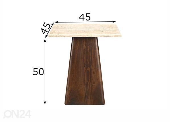 Столик Valentino 45x45 cm размеры