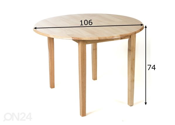 Стол-книжка 106x65-106 см размеры