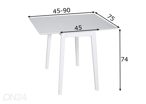 Стол-книжка Avola 75x45-90 cm размеры