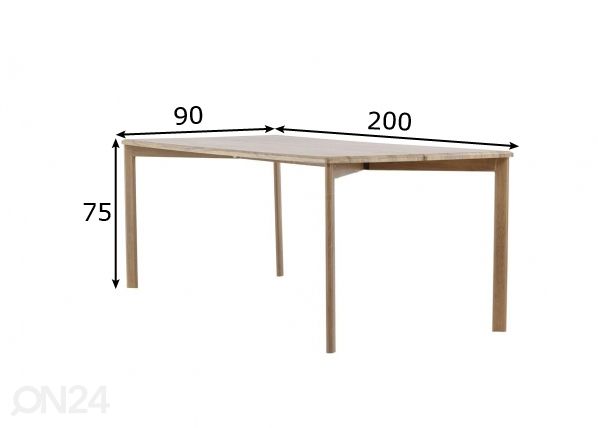 Стол обеденный Damon 200x90 см размеры