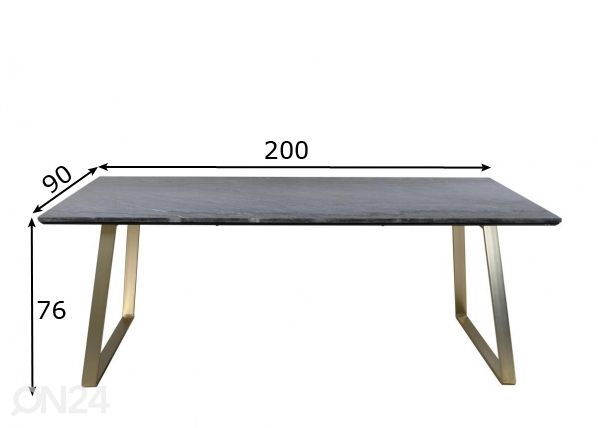 Стол обеденный Estelle 200x90 см размеры