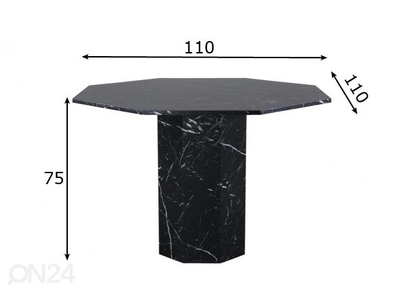 Стол обеденный Marbs 110х110 см размеры