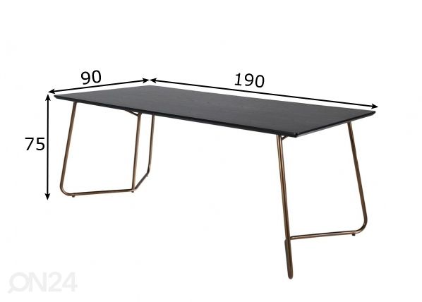 Стол обеденный Petra 190x90 см размеры