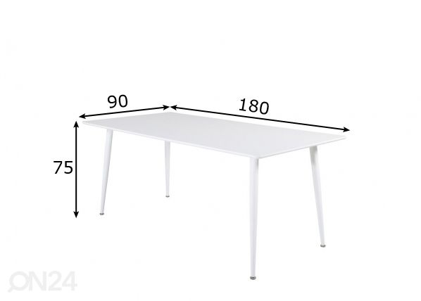Стол обеденный Polar 180х90 см размеры
