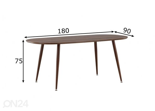 Стол обеденный Sanford 180х90 см размеры