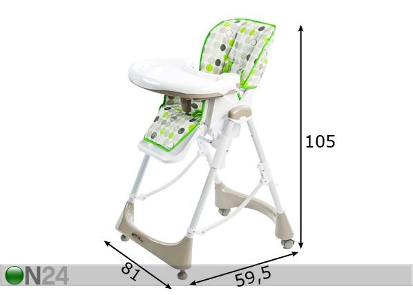 Стульчик для кормления Britton Hip+ Green размеры