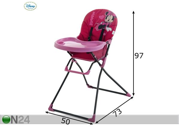 Стульчик для кормления Mac Baby Minnie Mouse размеры