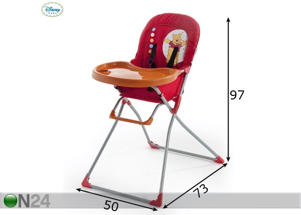 Стульчик для кормления Mac Baby Pooh размеры