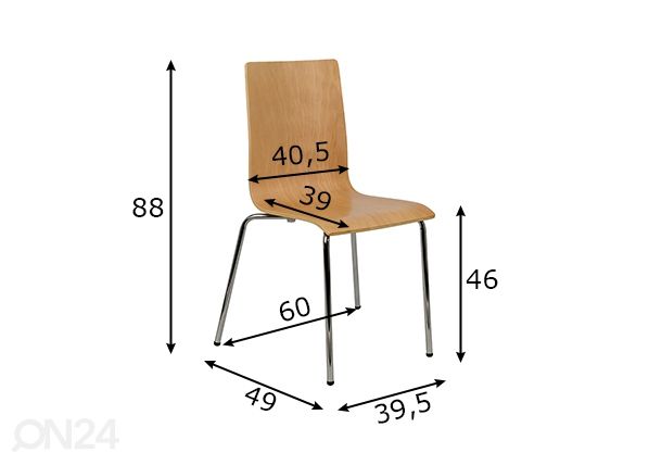 Стулья 4 шт размеры