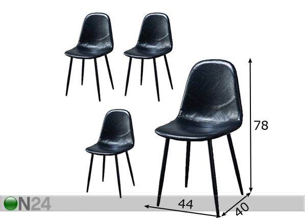 Стулья Backen-kn, 4 шт размеры