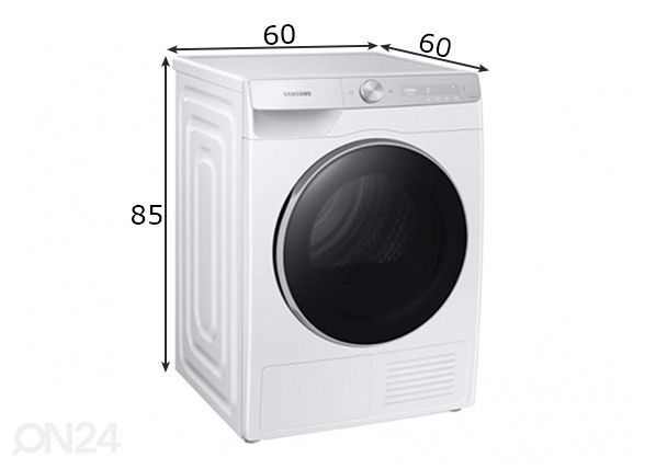Сушилка для белья Samsung DV90T8240SH/S7 размеры