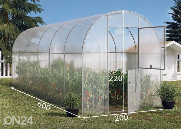 Теплица Pakri, 4 мм 2x6 м размеры