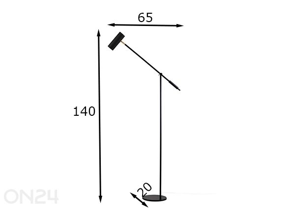 Торшер Hubble Read размеры
