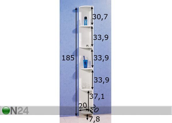 Угловая полка Standard размеры