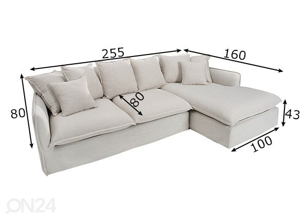 Угловой диван Heaven размеры