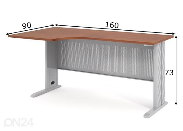 Угловой рабочий стол Express размеры