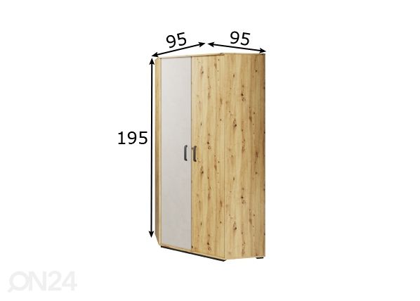 Угловой шкаф размеры