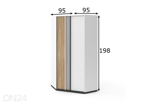 Угловой шкаф размеры