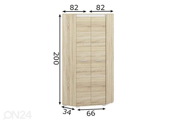 Угловой шкаф размеры