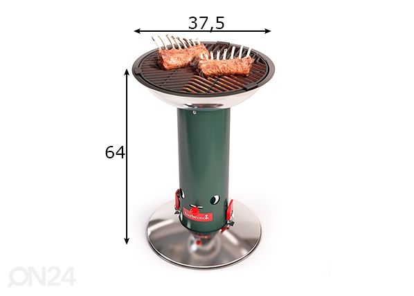 Угольный гриль Barbecook Largo Green размеры