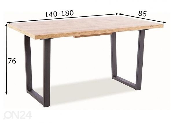 Удлиняющийся обеденный стол 140-180x85 cm размеры