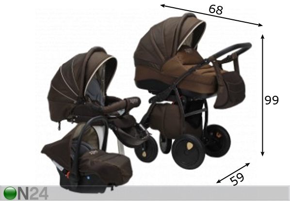 Универсальная коляска Tutis Zippy Silver Plus размеры