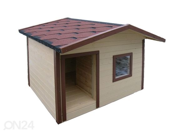 Утепленная собачья будка с двускатной крышей Rocco