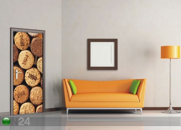 Флизелиновые фотообои Bottle corks 90x202 cm