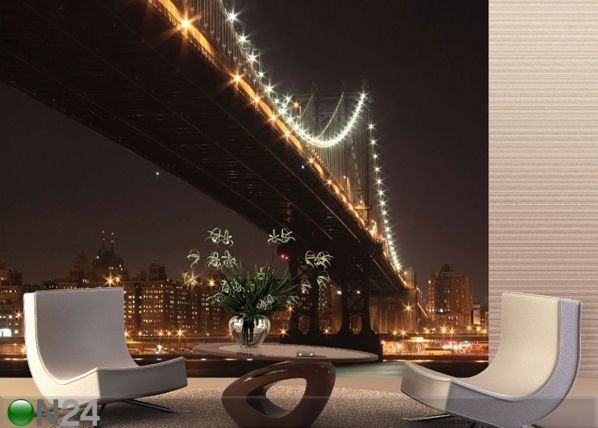 Флизелиновые фотообои Bridge at night 360x270 см