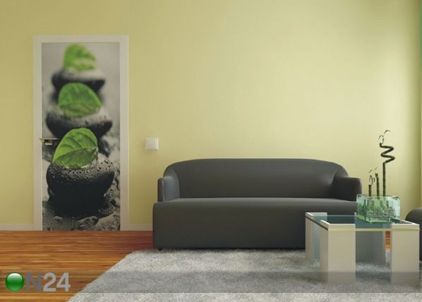 Флизелиновые фотообои Stones with leaves 90x202 cm