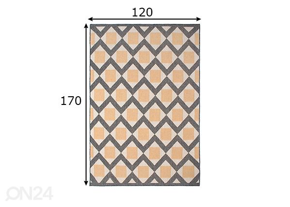 Хлопковый ковер Scandi 120x170 см размеры