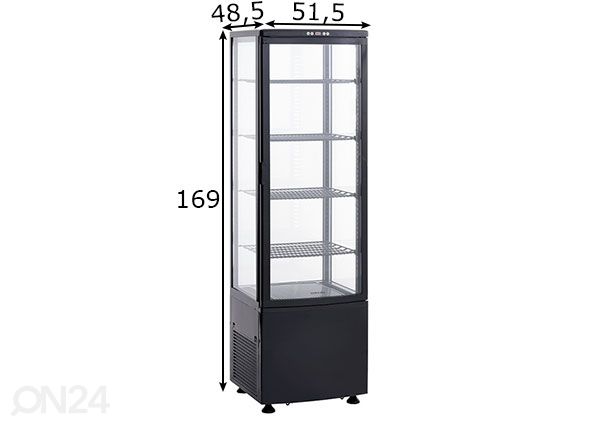 Холодильник-витрина Scandomestic RTC237BE размеры