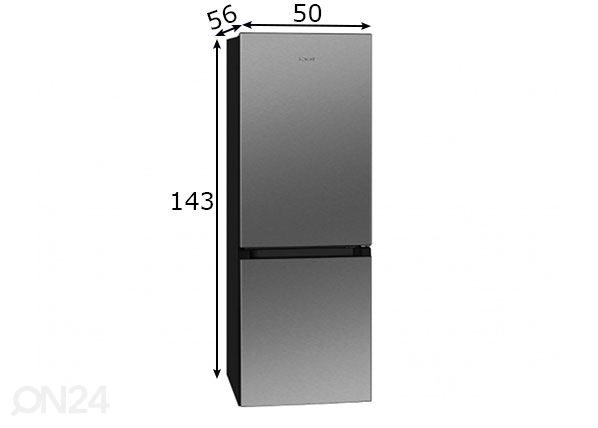 Холодильник Bomann KG320.2IX размеры