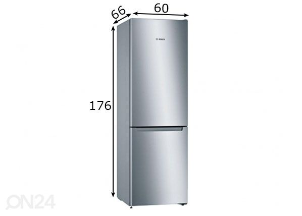 Холодильник Bosch KGN33NLEB размеры