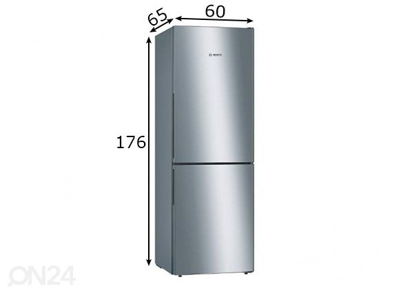 Холодильник Bosch KGV332LEA размеры