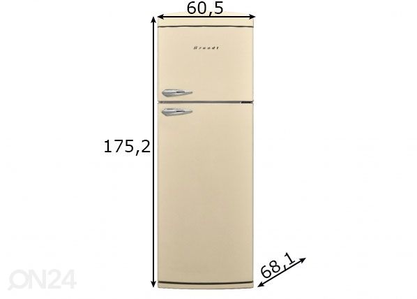 Холодильник Brandt BVD7060NV размеры
