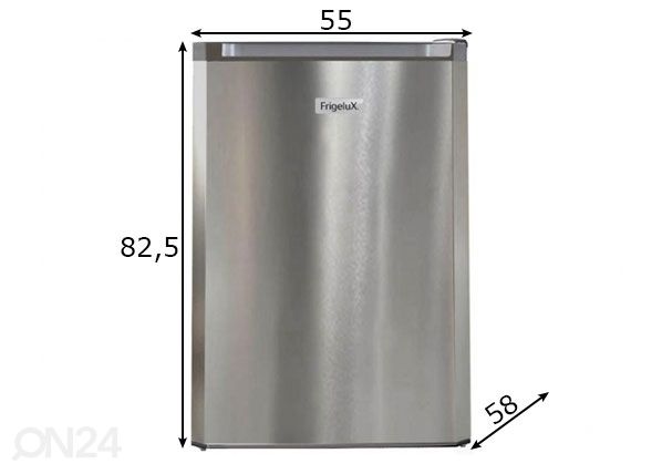 Холодильник Frigelux RTT127XE, inox размеры