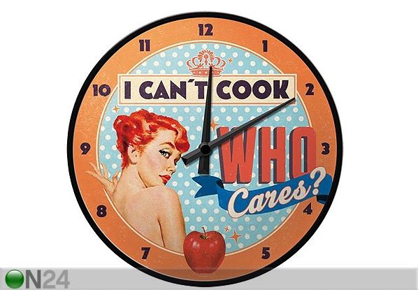 Часы в ретро-стиле I can't cook, who cares?