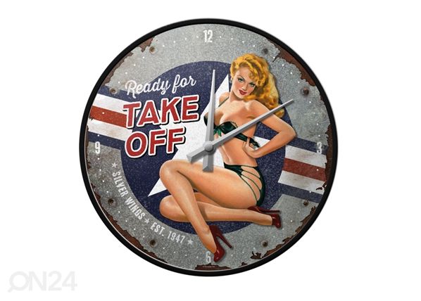 Часы в ретро-стиле Pin Up Ready for Take Off