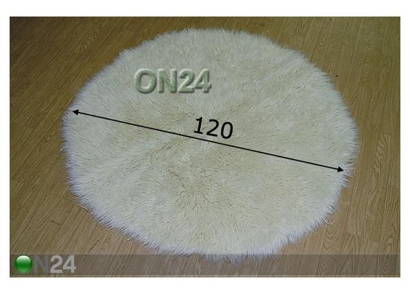 Шерстяной ковёр Flokati круглый 120х120 см размеры