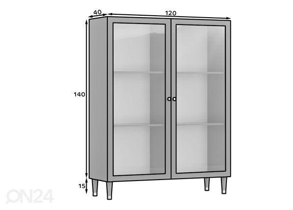 Шкаф-витрина 120 cm размеры