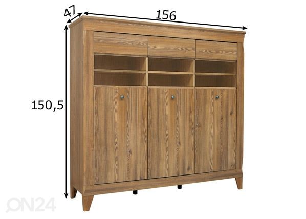 Шкаф-витрина размеры