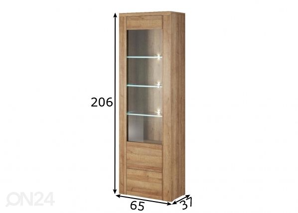 Шкаф-витрина 65 cm размеры