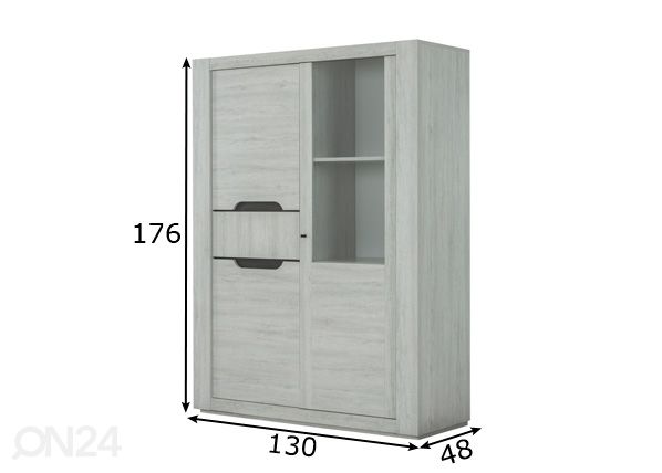 Шкаф-витрина Atalante размеры