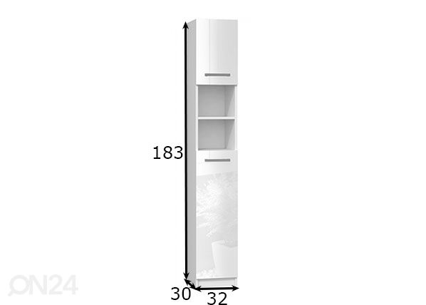 Шкаф в ванную комнату 32 cm размеры
