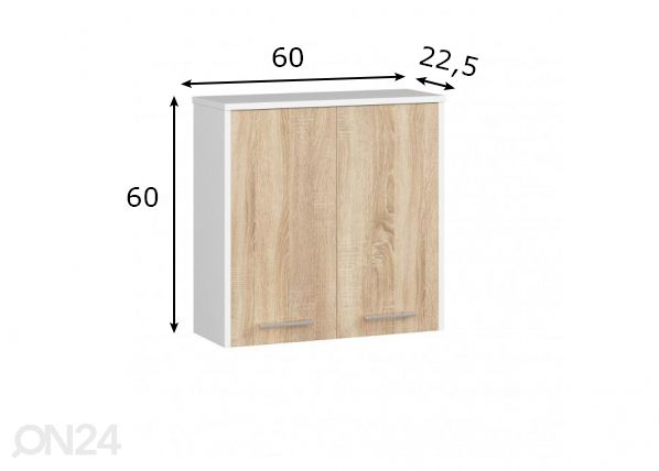 Шкаф в ванную комнату Fin размеры