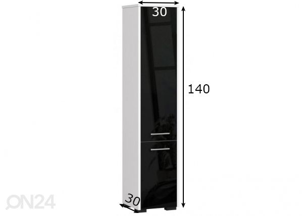 Шкаф в ванную комнату Fin размеры