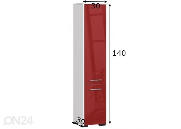 Шкаф в ванную комнату Fin размеры