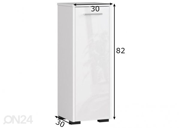 Шкаф в ванную комнату Fin I размеры