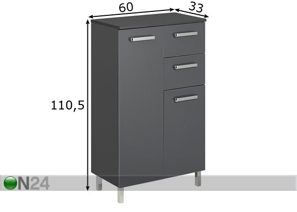 Шкаф в ванную 311 размеры